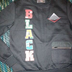Black Pyramid Multicolor Graphic Crewneck Sweater